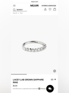 Mejuri Lacey Lab Grown Sapphire Ring